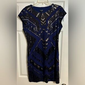 Express Blue Dress with Sequins